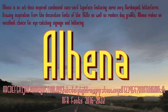 Alhena Font Review: Art Deco Style for Small Business Branding
