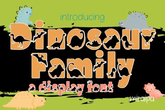Dinosaur Family Font: Playful Display Typography for Web Design