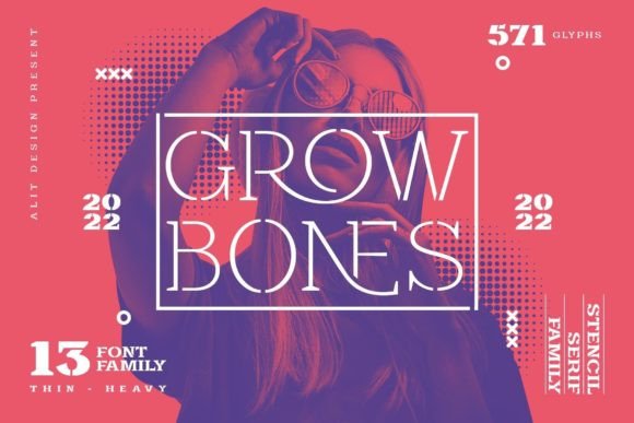 Grow Bones Font: A Sporty Serif for Crafters