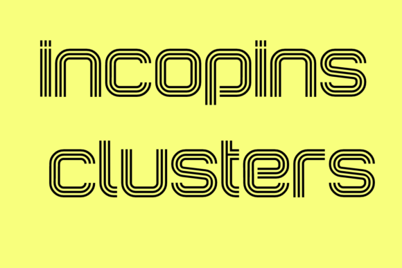 Incopins Clusters Font: Elevate Your Brand with a Sport-Inspired Display Typeface